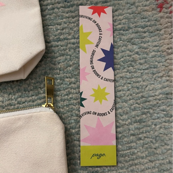 Page. The shop Bookish Zip Pouches & Bookmark - Picture 3 of 4